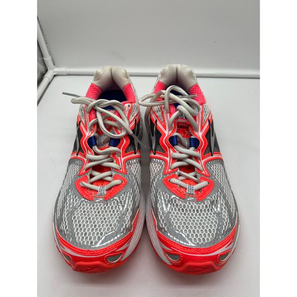Brooks Ravenna 5 White Neon Pink Blue Running Walking Athletic Shoes Womens 9.5 - Picture 6 of 7